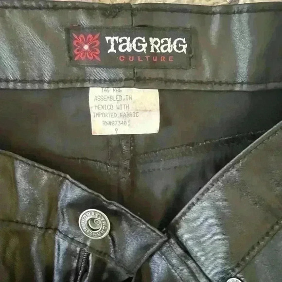 90s Tag Rag Shiny Pants size 9 - Picture 3 of 4